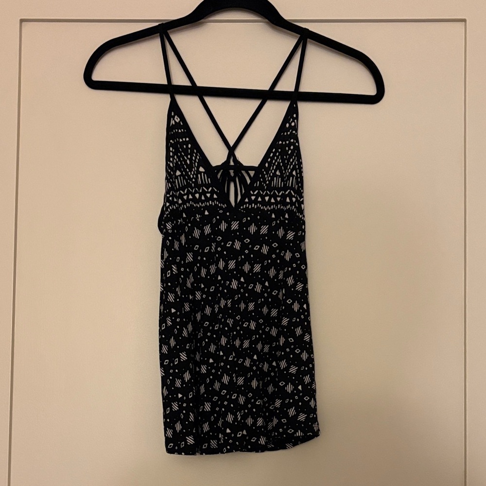 Black and White Patterned Tank | Urban Outfitters